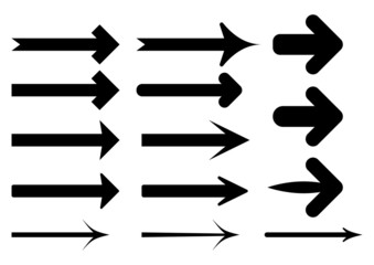 Vector illustration set of arrows