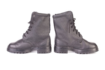 Black men's shoes.