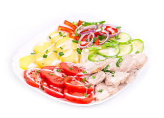 Warm meat salad