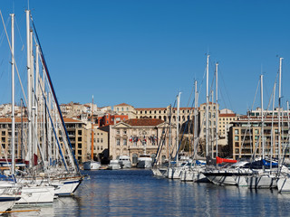 Marseille, city hall and harbor, France