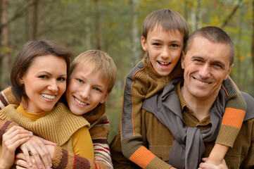Fototapeta premium Portrait of family relaxing