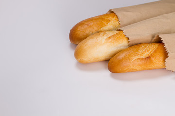 Fresh wheat baguette