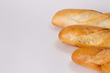 crusty French baguettes