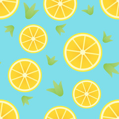 Seamless pattern with lemon