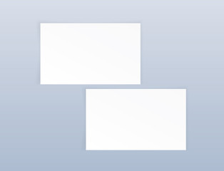 Blank business card on white background