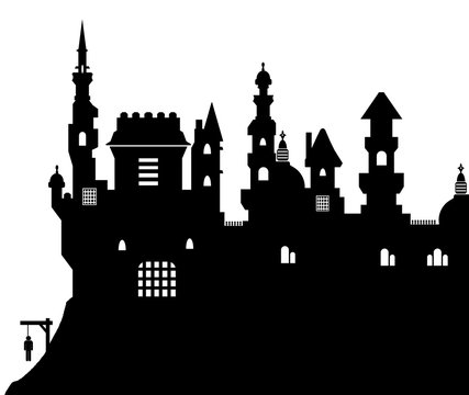 Ch&acirc;teau hant&eacute; et un pendu