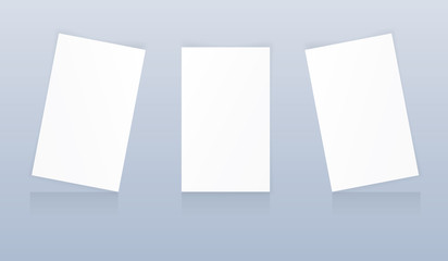 Blank business card on white background