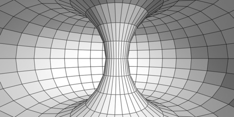 Three-dimensional model of torus with polygons - obrazy, fototapety, plakaty
