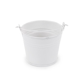 Close up of white bucket