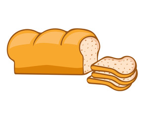 bread loaf Isolated illustration