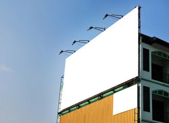 Blank billboard ready for new advertisement