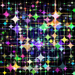 Abstract background with colorful stars. Raster 1
