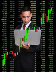 business man in tock investment concept
