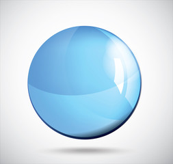 Glass sphere, vector illustration.