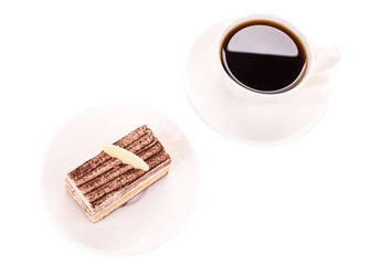 Sweets with cup of coffee