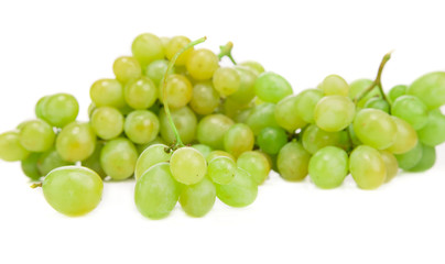 Fototapeta na wymiar Bunch of ripe and juicy green grapes