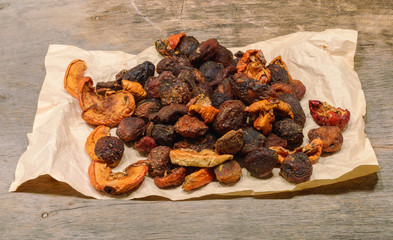 a handful of dried fruit