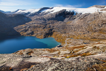 Way to Dalsnibba mountain in Norway