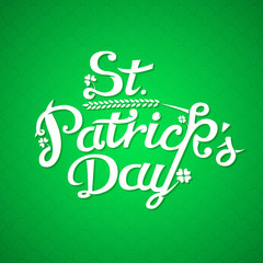 St. Patrick Day Greeting Card. Vintage Lettering