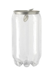 Transparent beverage can (with clipping path) isolated on white