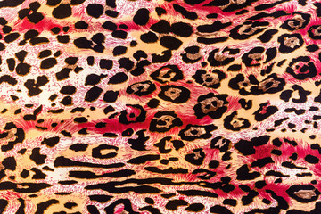 texture of print fabric stripes leopard