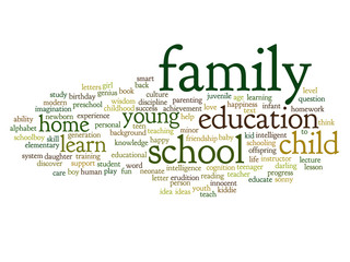 Conceptual education word cloud