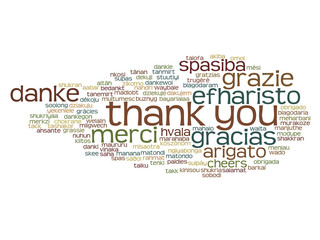 Conceptual thank you word cloud