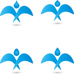 Logo, Mensch, Fitness, Tropfen