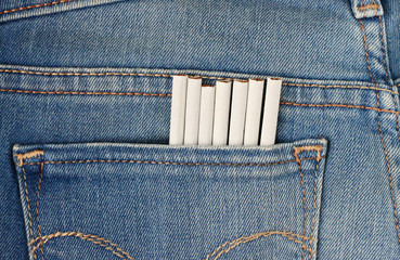 Cigarettes in jeans pocket