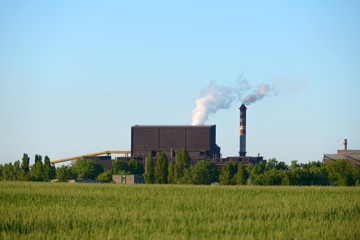 Fototapeta na wymiar Chimney of a Power plant