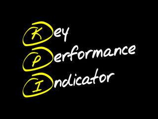 Key performance indicator (kpi), business concept acronym