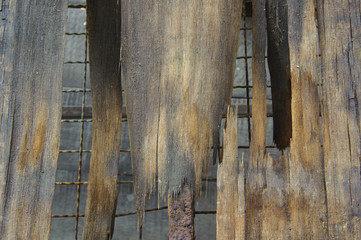 Old broken wood background