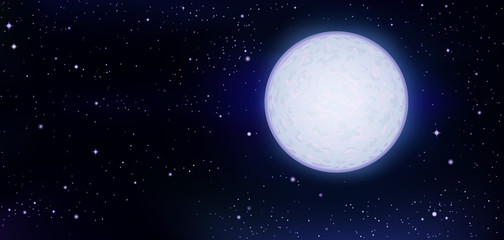 Naklejka premium full moon in space