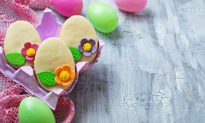 Easter cookie in shape of egg