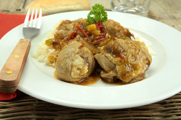 poulet basquaise et riz