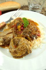poulet basquaise et riz