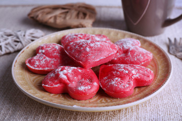 Cookies in form of heart