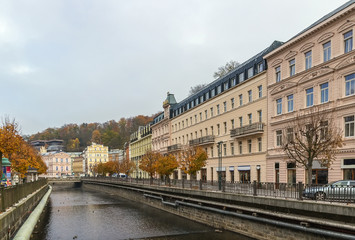 Naklejka na ściany i meble river Tepla, Karlovy Vary