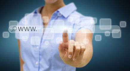 Businesswoman internet concept