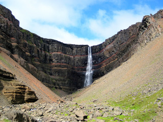 Hengifoss Waterfall