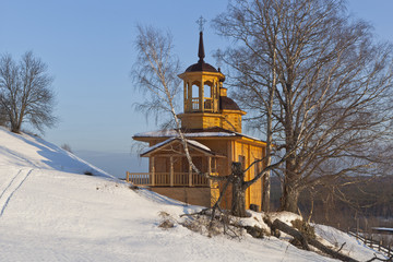 Деревенская часовня в Вологодской глубинке, Россия