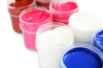 Colorful paint on white background