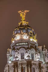 Metropolis building at Madrid, Spain