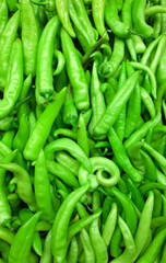 Green peppers background