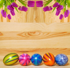 Colorful Easter eggs.