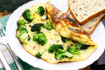 Broccoli omelette. Breakfast