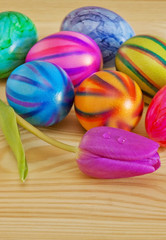 Colorful Easter eggs.