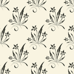 Vector seamless floral background