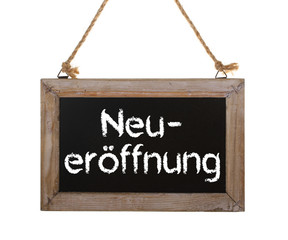 Neueröffnung Schild freigestellt