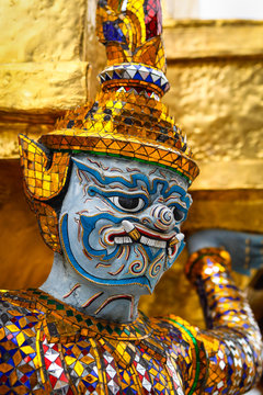 Sculpture Of Rakshasa In Thailand